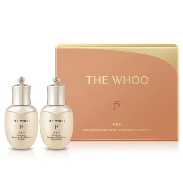 Bộ Nước Hoa Hồng + Sữa Dưỡng Tái Sinh Da Whoo Cheongidan Pro Radiance 2pcs Set