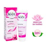 (HSD: 3/2026) Combo 2 Kem Tẩy Lông Cho Da Thường Veet Silk & Fresh (50gx2)