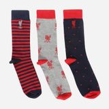 Vớ Đá Bóng Unisex Lfc Acc Mens 3pk Design Sock A15200