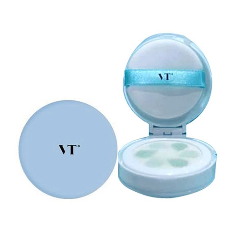 (HSD: 10/2024) Combo Phấn Nền Tươi VT PHYTO SUN CUSHION SPF50+/PA++++ Dành Cho Da Dầu tông 21 (Xanh) Kèm Lõi Phấn Xanh