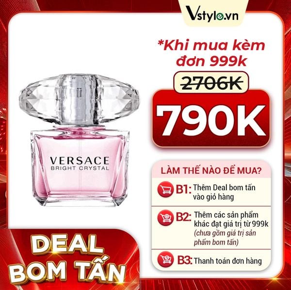 Nước Hoa Versace Bright Crystal EDT 90ml Tester (DEAL BOM TẤN 999K)