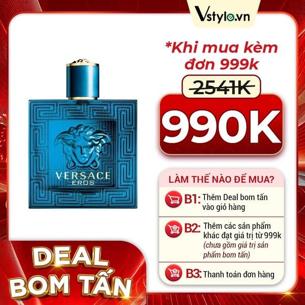 Nước Hoa Nam Versace Eros EDT 100ml (DEAL BOM TẤN 999K)