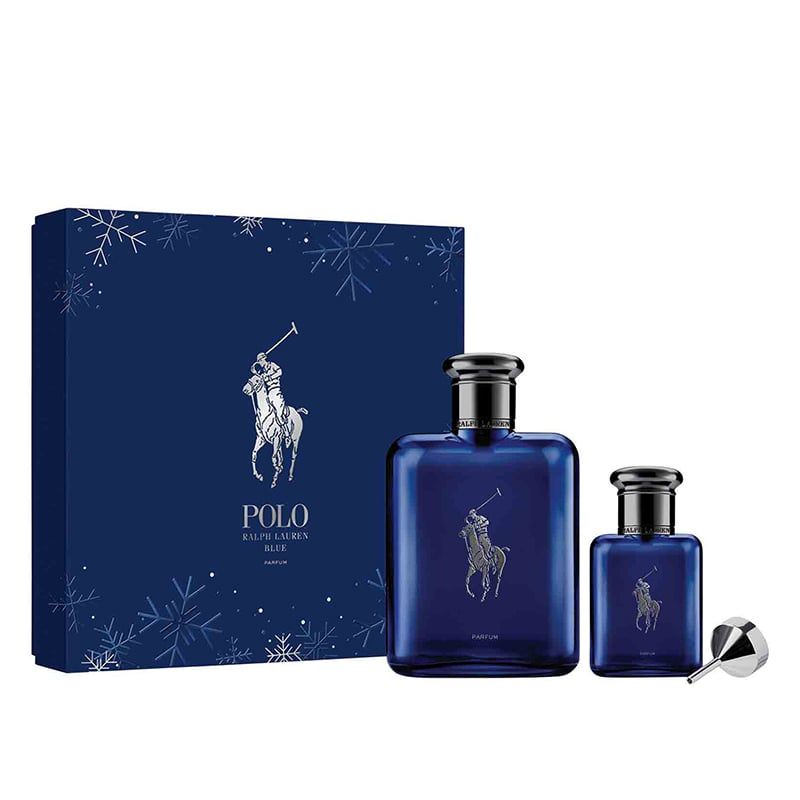 Bộ Quà Tặng Nước Hoa Ralph Lauren Polo Blue Parfum Spray/Vaporisateur Refill/Recharge 125ml + 40ml