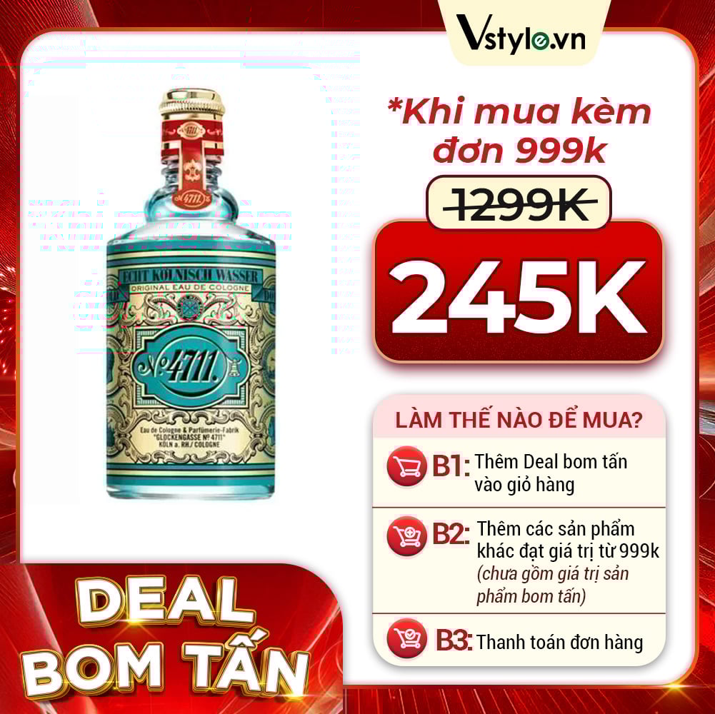 Nước Hoa Unisex 4711 Original Eau De Cologne 100ml(DEAL BOM TẤN 999K)