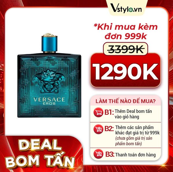 Nước Hoa Nam Versace Eros EDT 200ml  (DEAL BOM TẤN 999K)