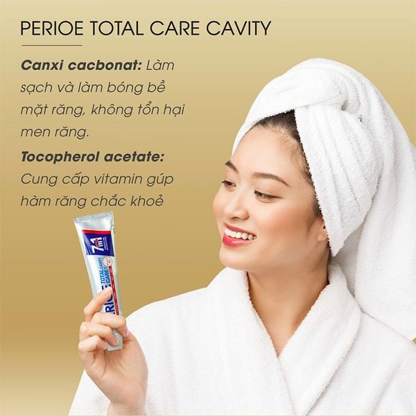 Kem Đánh Răng 7IN1 Perioe Total Cavity Care Bảo Vệ Toàn Diện Ngăn Ngừa Sâu Răng 180g