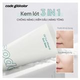 Full Size Kem Lót Code Glokolor Kiềm Dầu & Chống Nắng Oil Cut Mineral Sun Base 35ml
