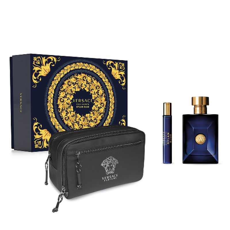 Bộ Set Nước Hoa Versace Pour Homme Dylan Blue EDT 100ml-10ml Kèm Ví Thời Trang