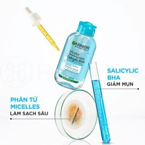 Combo 5 Nước Tẩy Trang Cho Da Dầu Mụn Micellar Water Garnier 50mlx5