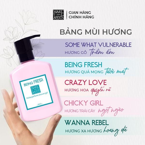 (HSD: 11/2026) Sữa Tắm Nước Hoa Niche Make Scents Hương Quả Mọng Tươi Mát - Being Fresh 250Gr