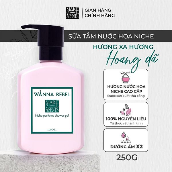 (HSD: 11/2026) Sữa Tắm Nước Hoa Niche Make Scents Hương Xạ Hương Hoang Dã - Wanna Rebel 250Gr