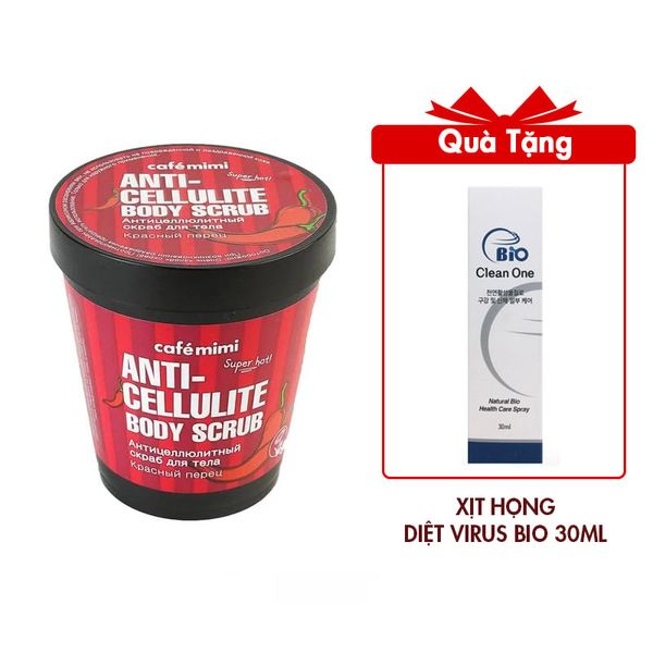 (HSD: 3/2025) Tẩy Tế Bào Chết Toàn Thân Cafe mimi Chống Mỡ Cứng Chiết Xuất Từ Ớt Đỏ 310g