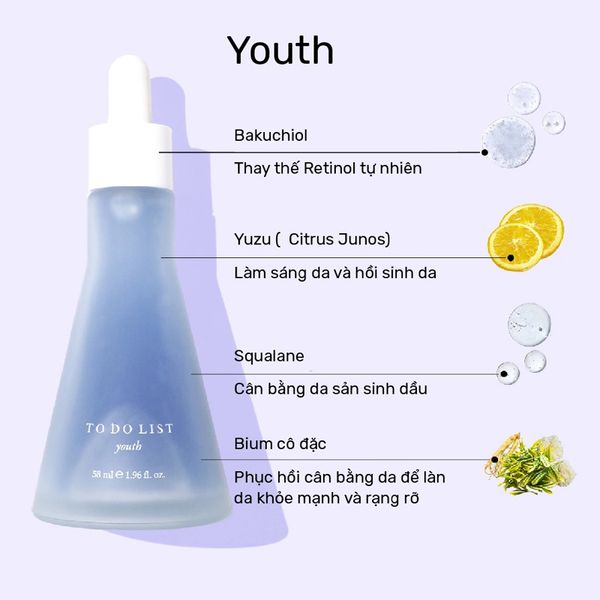 Serum Dưỡng Phục Hồi Tái Tạo Cao Cấp To Do List-Youth 58ml