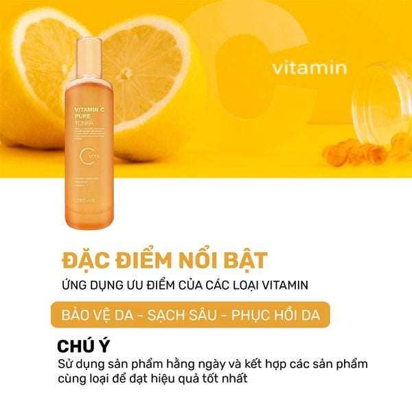 Nước Hoa Hồng Làm Sáng Da Lebelage Vitamin C Pure Toner 120ml