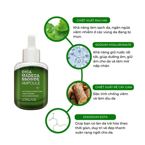 Tinh Chất Rau Má Lebelage Cica Madecassoside Ampoule 35ml