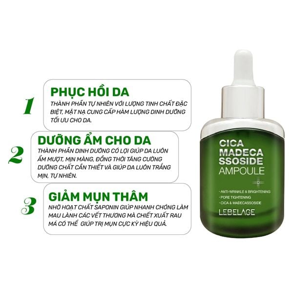 Tinh Chất Rau Má Lebelage Cica Madecassoside Ampoule 35ml