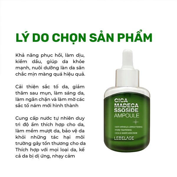 Tinh Chất Rau Má Lebelage Cica Madecassoside Ampoule 35ml