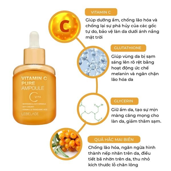 Serum Làm Trắng Da Lebelage Vitamin C Pure Ampoule 35ml