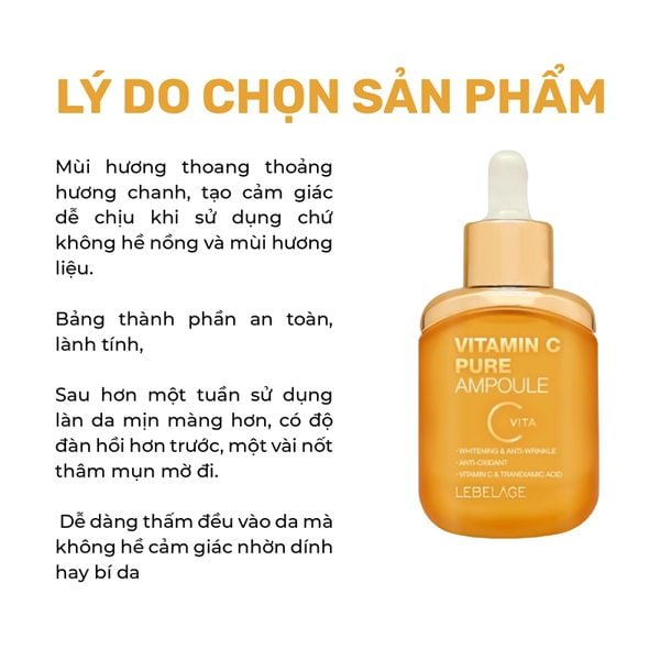 Serum Làm Trắng Da Lebelage Vitamin C Pure Ampoule 35ml