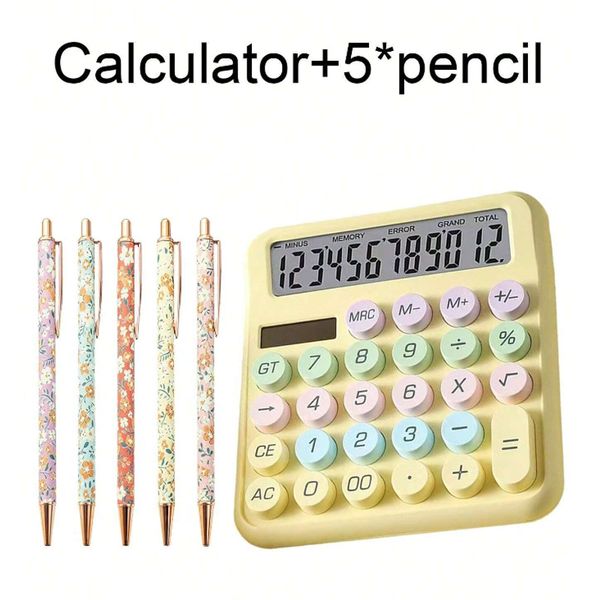 Máy Tính Màu Vàng Chanh Mẫu BOO003