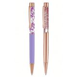 Combo 4 Bút Pha Lê ( 2 Tím + 2 Vàng Hồng) Mẫu BOO010