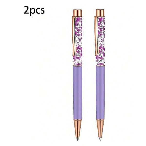 Combo 4 Bút Pha Lê ( 2 Tím + 2 Vàng Hồng) Mẫu BOO010