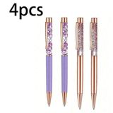 Combo 4 Bút Pha Lê ( 2 Tím + 2 Vàng Hồng) Mẫu BOO010