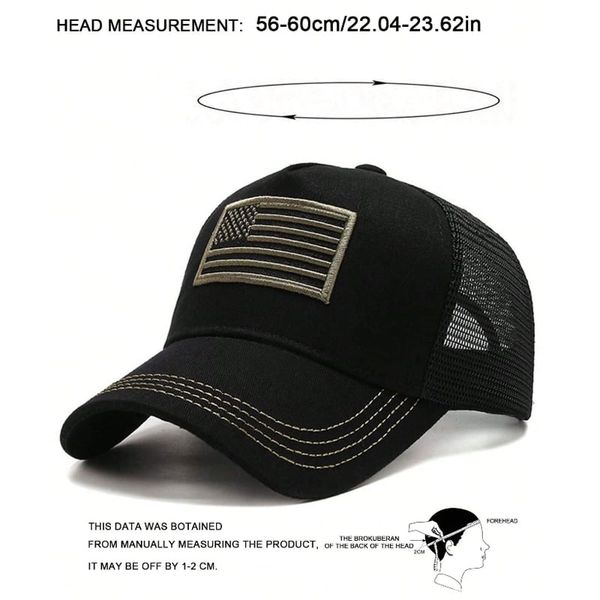 Mũ Bóng Chày Thêu Hình Cờ Mỹ (Nhiều Màu Lựa Chọn)