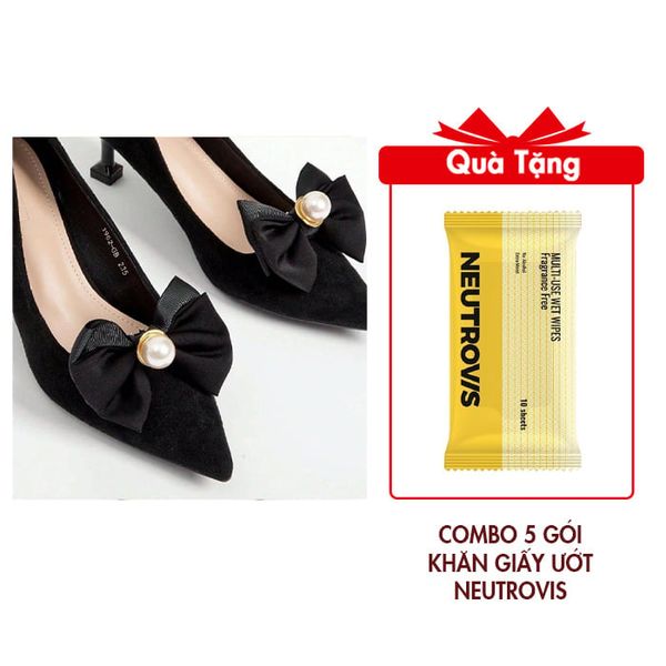 Combo 2 Phụ Kiện Trang Trí Giày Mẫu BWP002 Tặng Combo 5 Gói Khăn Giấy Ướt Neutrovis