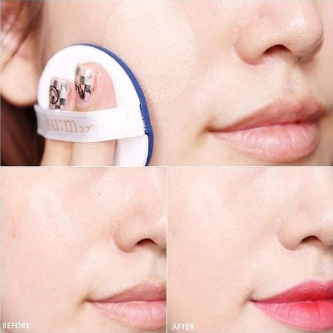 Full Size Bộ Phấn Nước Su:m37 Water-Full Sum Xanh CC Cushion Perfect Finish 15gx2