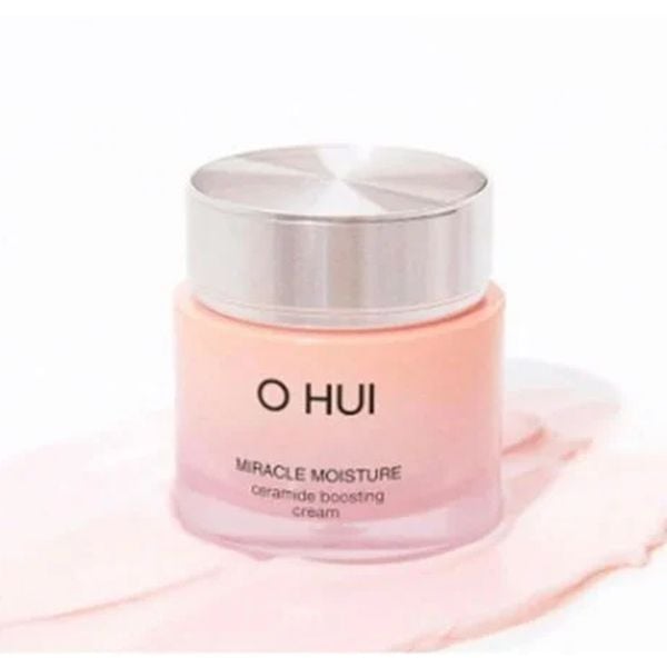Full Size Kem Dưỡng Ohui Hồng Miracle Moisture Ceramide Boosting Cream Cấp Ẩm Cho Da 60ml (Hàng tách set)