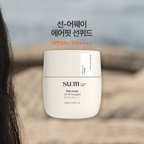 (HSD: 4/2027) Kem Chống Nắng Dạng Sữa Su:m37 Sun Away Air Fit Sunquid SPF50+/PA++++ 50ml (Hàng tách set)
