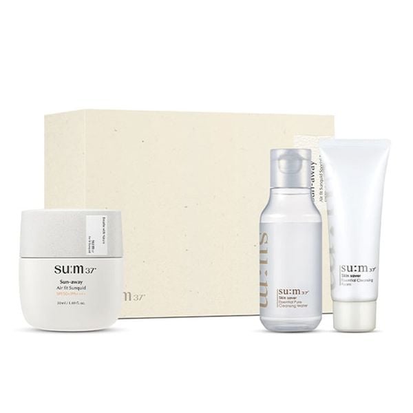Full Size Set Kem Chống Nắng Su:m37 Sun-away Air Fit Sunquid SPF50+/PA++++ 3pcs (DEAL BOM TẤN 999K)