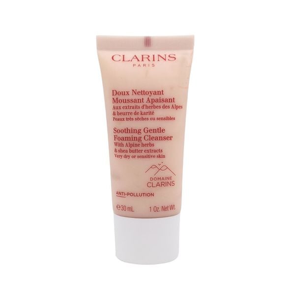 Sữa Rửa Mặt  Dành Cho Da Khô, Da Nhạy Cảm Clarins Soothing Gentle Foaming Cleanser Trial 30ml