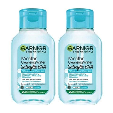 Combo 2 Nước Tẩy Trang Cho Da Dầu Mụn Micellar Water Garnier 50mlx2