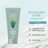 (HSD: 5/2025) Sữa Rửa Mặt Cho Da Khô Chiết Xuất Nhụy Hoa Lô Hội WHISIS Aloe Derma Care Foam Cleansing 120ml