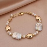 Lắc Tay Ngọc Trai Tự Nhiên Mạ Vàng 14K Mẫu DAJN446