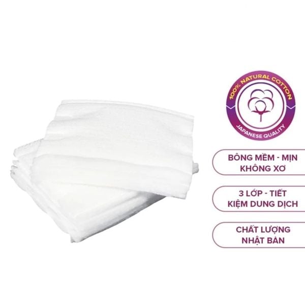 Bông Tẩy Trang Yusachi Suzuran Cao Cấp Nhật Bản 100% Cotton 150 Miếng
