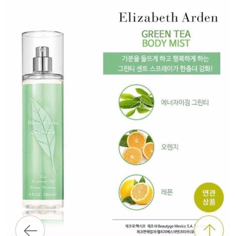 Xịt Thơm Và Dưỡng Ẩm Body Elizabeth Arden Green Tea Fine Fragrance