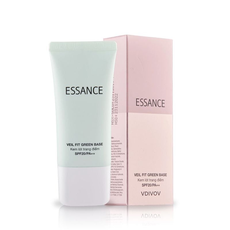 Kem Lót Hiệu Chỉnh Sắc Da Kiểm Soát Dầu Essance Veil Fit Green Base SPF20 PA++ 30ml