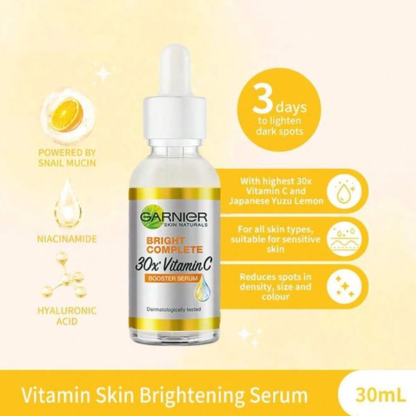 Tinh Chất Dưỡng Trắng, Giảm Mụn Đầu Đen Garnier (hàng tester - không có vỏ hộp) Mẫu NDT168