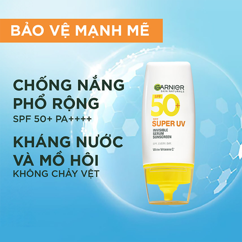 (HSD: 11/2026) Serum Chống Nắng Garnier Mỏng Nhẹ Bảo Vệ Tối Ưu 30ml