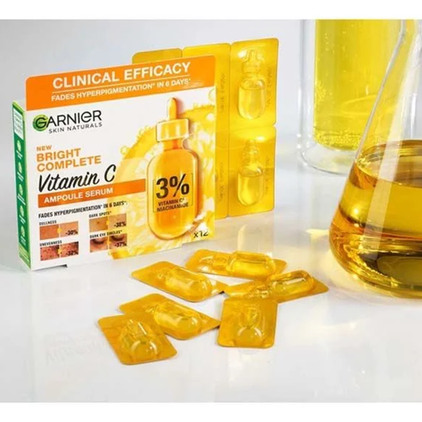 (HSD: 9/2026) Serum Cô Đặc Garnier Bright Complete Vitamin C Ampoule Sáng Da, Mờ Thâm 1.5mlx12
