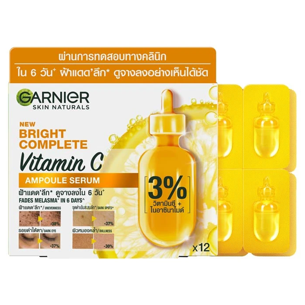 Serum Cô Đặc Garnier Bright Complete Vitamin C Ampoule Sáng Da, Mờ Thâm 1.5mlx12