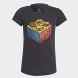 Áo Thun Thời Trang Bé Gái Adidas APP Jg Lego Gfx Black GU8903