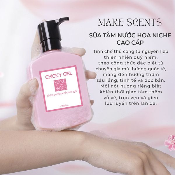 (HSD: 11/2026) Sữa Tắm Nước Hoa Niche Make Scents Hương Trái Cây Ngọt Ngào - Chicky Girl 250Gr