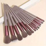 Bộ Cọ 13 Món Mềm Mịn Kèm Bông Phấn Mẫu HERW134 Tặng Sữa Rửa Mặt Chiết Xuất Trà Xanh Hebeheba 120ml