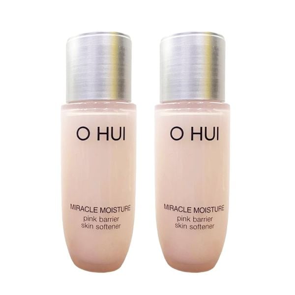 Combo 2 Nước Hoa hồng Dưỡng Ẩm Cân Bằng Ohui Miracle Moisture Pink Barrier Skin Softener 20mlx2(Hàng tách set)