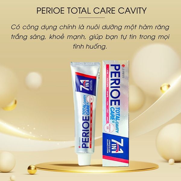 Kem Đánh Răng 7IN1 Perioe Total Cavity Care Bảo Vệ Toàn Diện Ngăn Ngừa Sâu Răng 180g