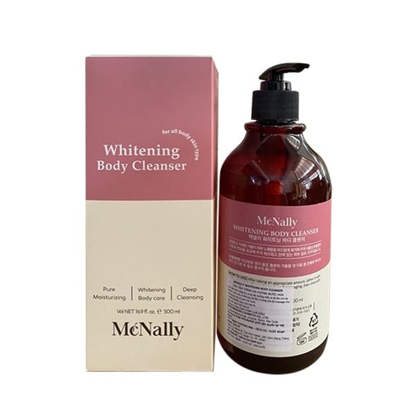 Combo Sữa Tắm Dưỡng Thể Trắng Da Hương Nước Hoa Mcnally Dưỡng Ẩm, Sáng Da, Cho Da Mềm Mịn, Lưu Hương Lâu 500mlx2 (DEAL BOM TẤN 999K)